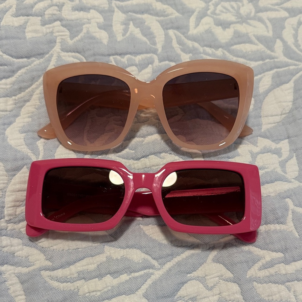 Stylish Pink Sunglasses Set